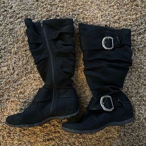 Black tall boots
